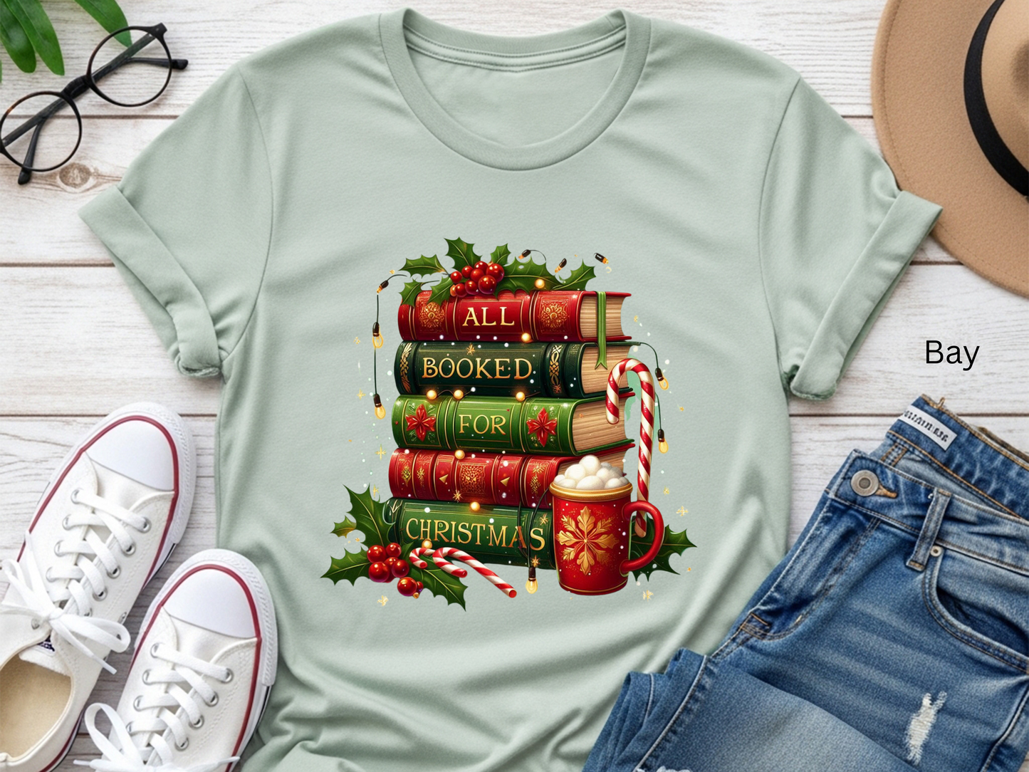 All Booked For Christmas T-shirt
