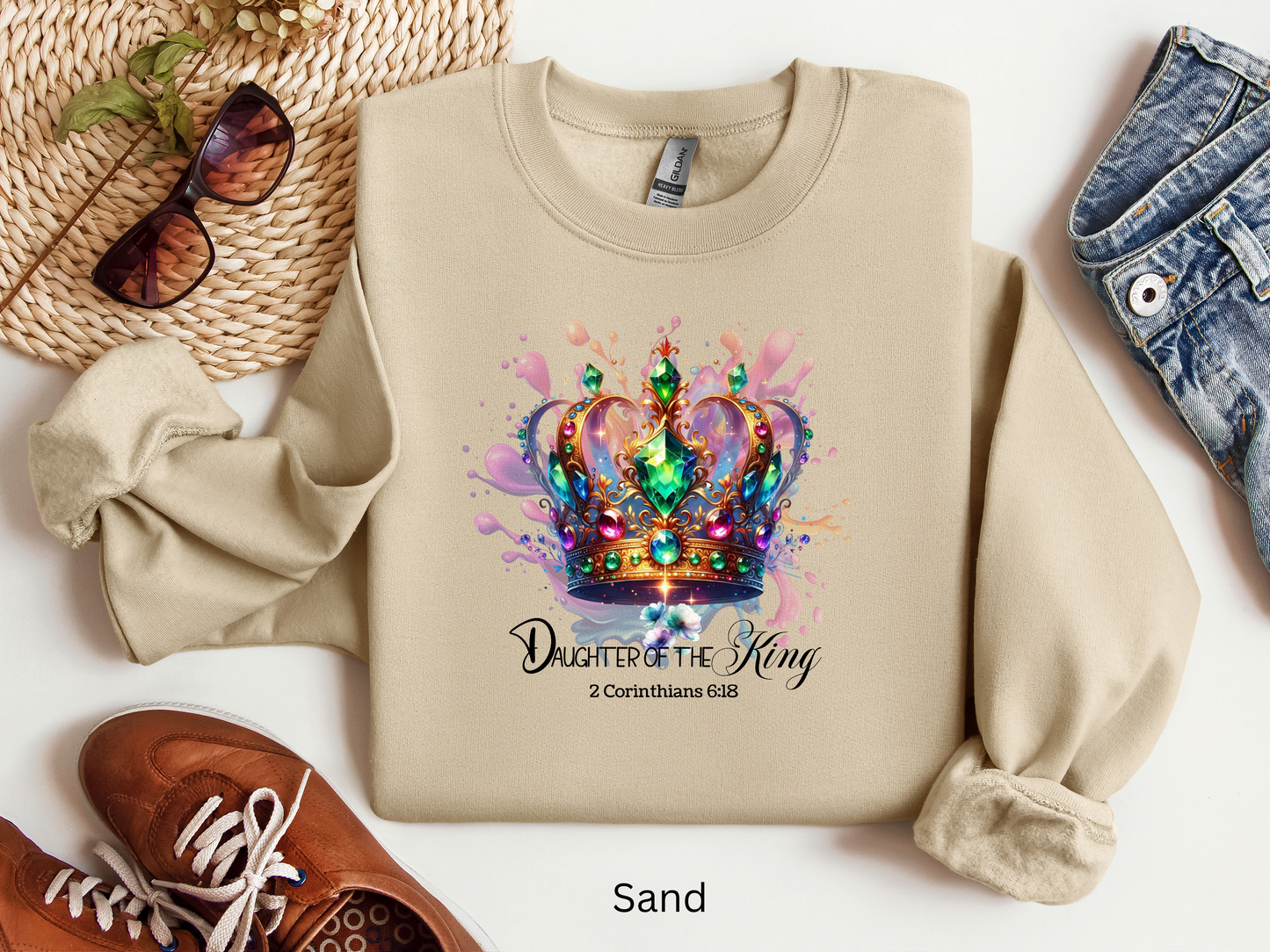 Sweatshirt, Daughter of the King Crown Sweatshirt