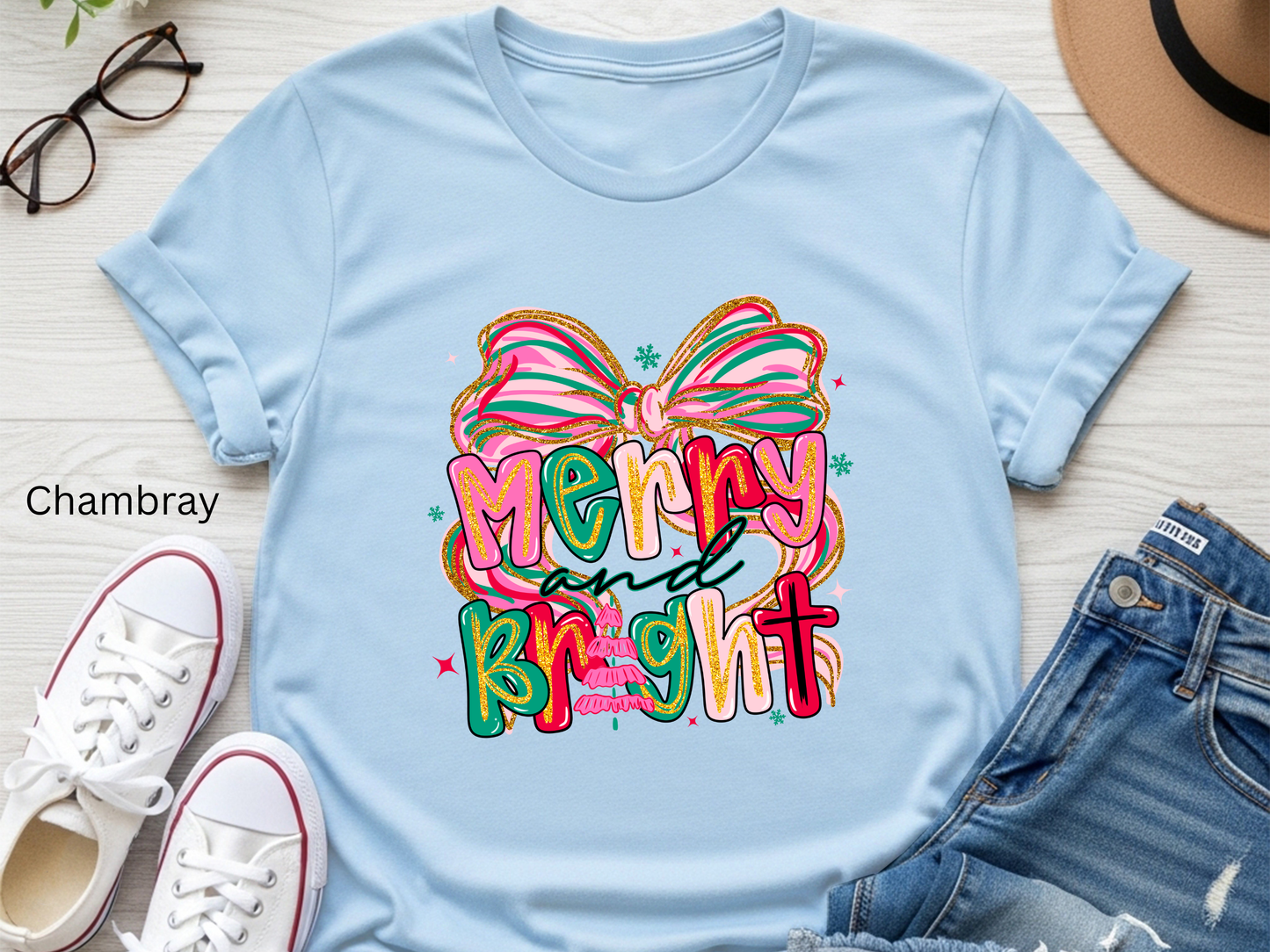 Merry and Bright Christmas T-shirt