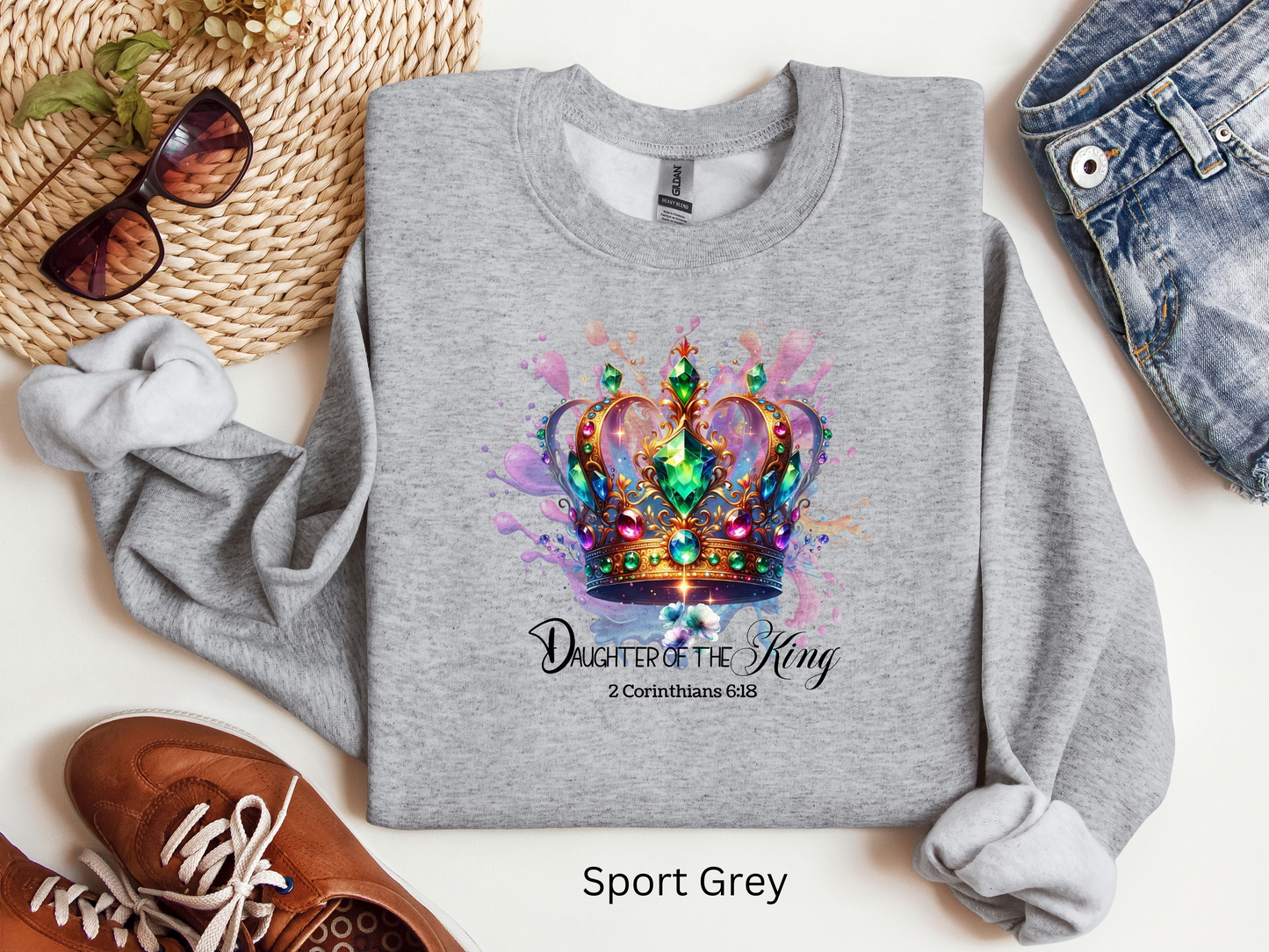Sweatshirt, Daughter of the King Crown Sweatshirt