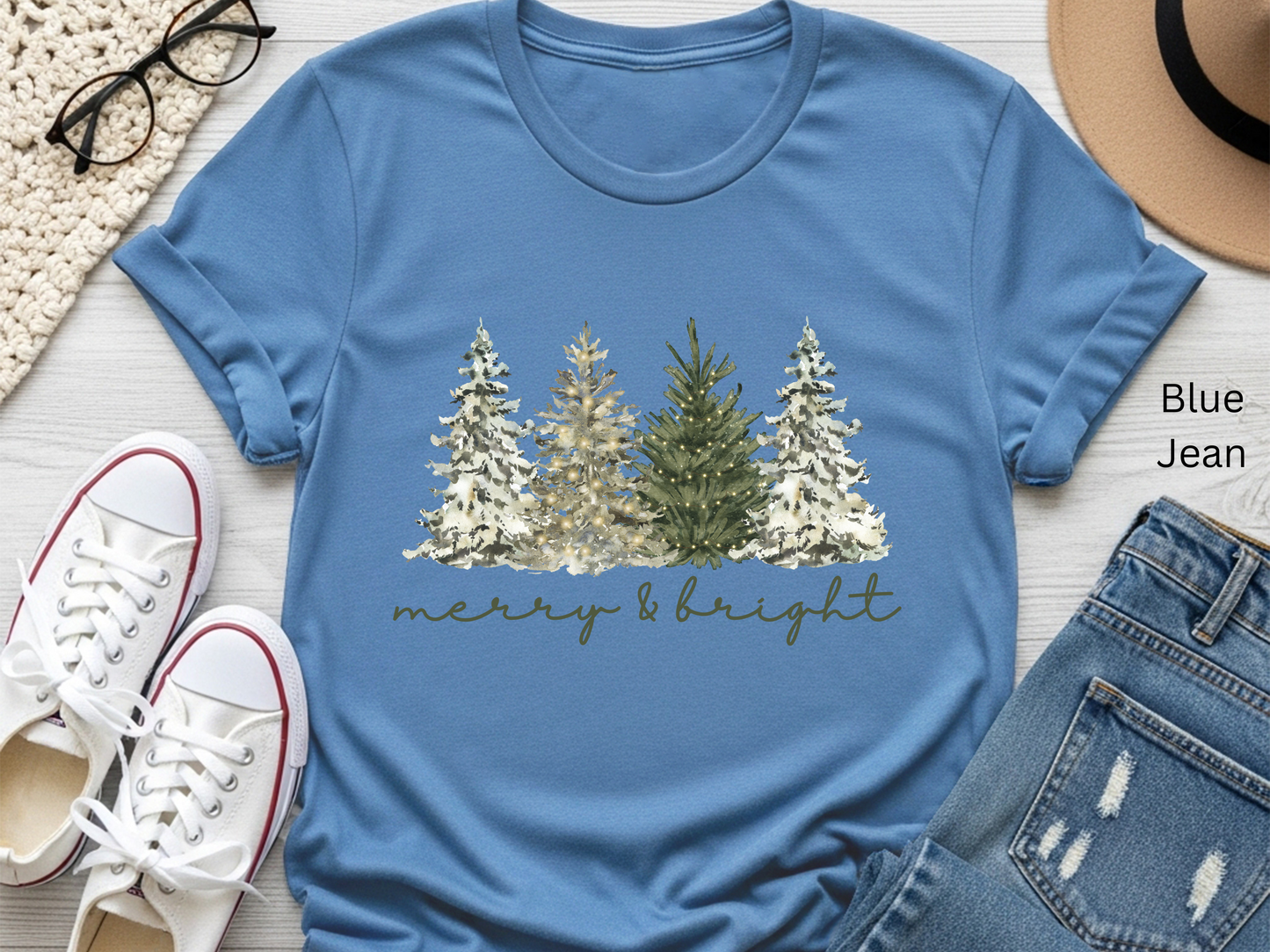 Merry & Bright Rustic Christmas T-shirt