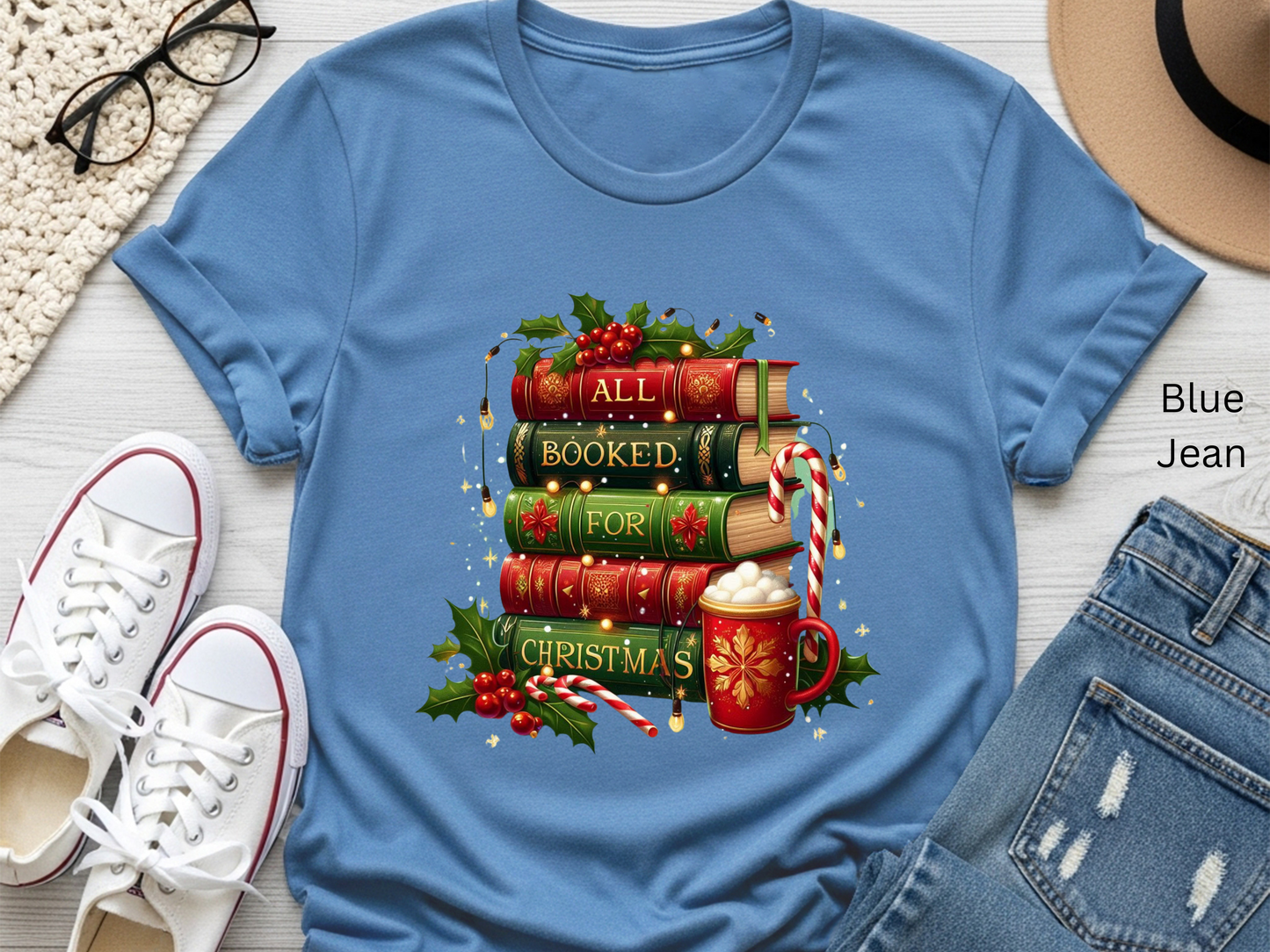 All Booked For Christmas T-shirt