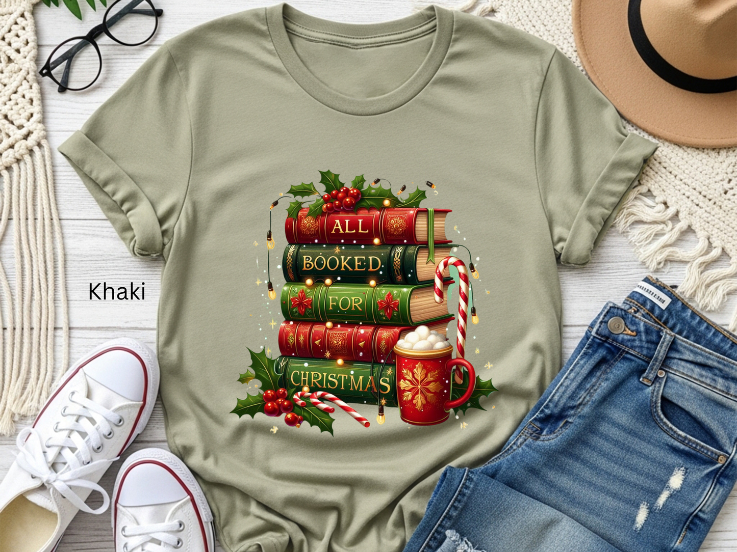 All Booked For Christmas T-shirt