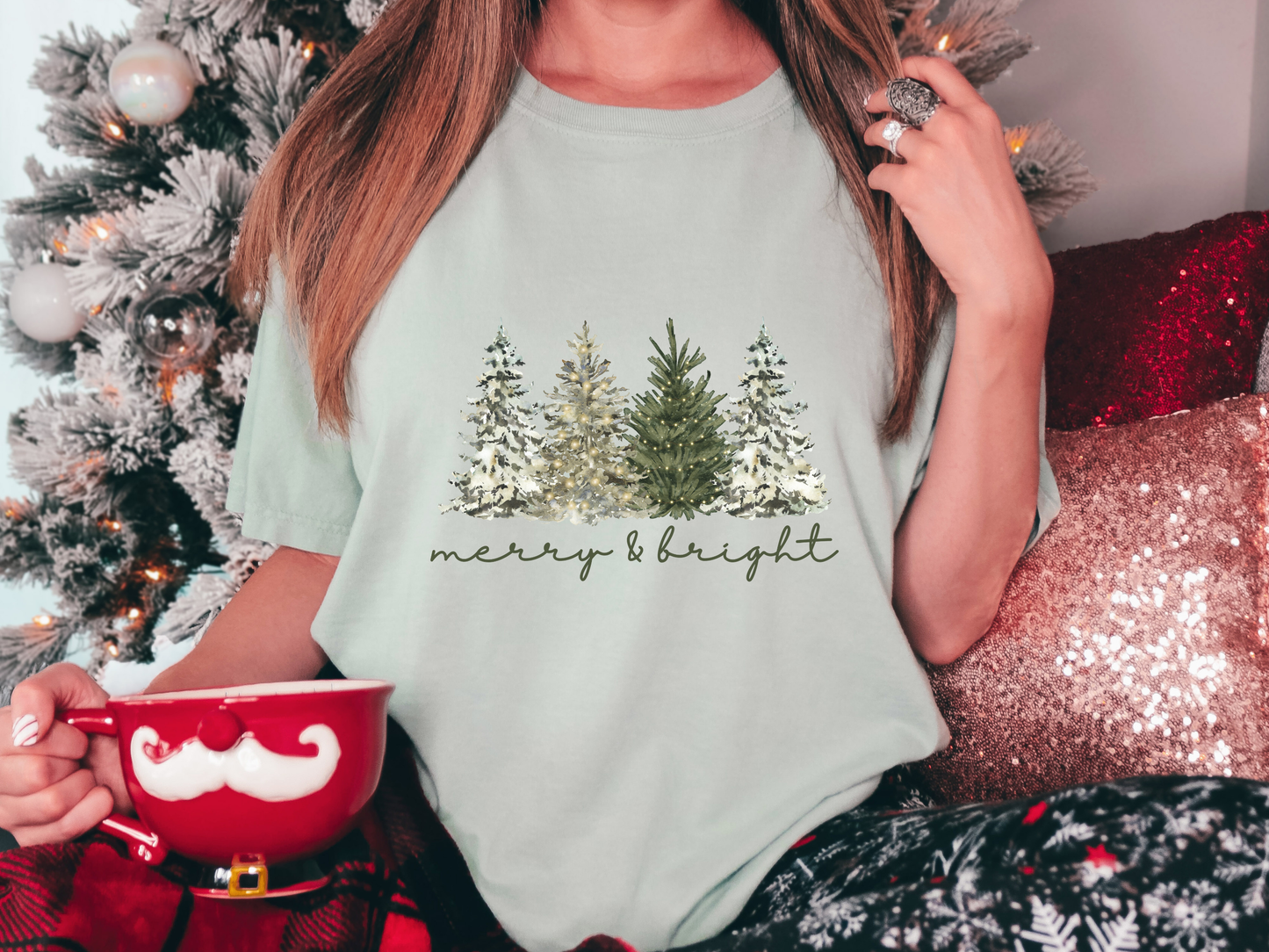 Merry & Bright Rustic Christmas T-shirt