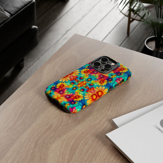 Hippy Daisy iPhone, Google, and Samsun Tough Phone Case