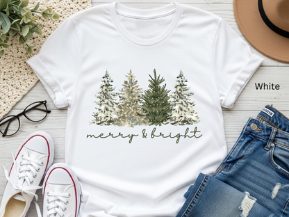 Merry & Bright Rustic Christmas T-shirt