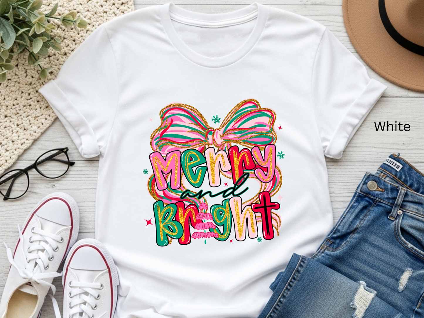 Merry and Bright Christmas T-shirt
