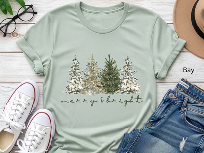 Merry & Bright Rustic Christmas T-shirt