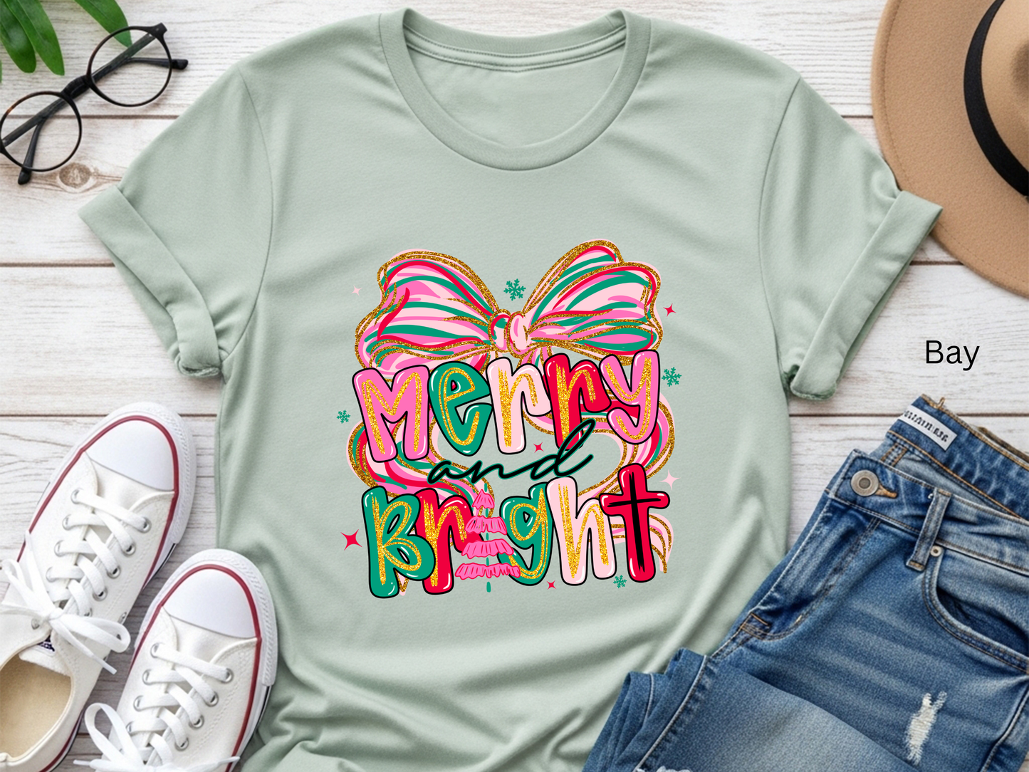 Merry and Bright Christmas T-shirt