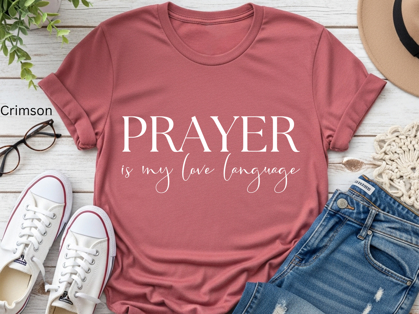 Prayer is My Love Language T-Shirt: Christian Faith-Based Tee