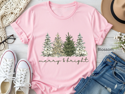 Merry & Bright Rustic Christmas T-shirt