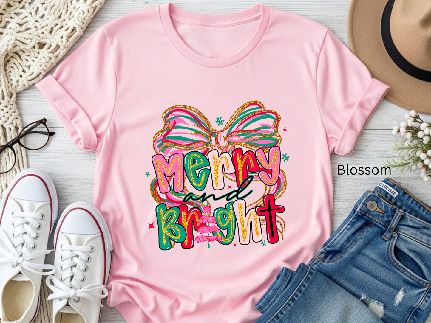 Merry and Bright Christmas T-shirt