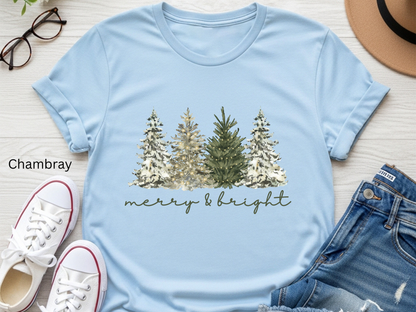 Merry & Bright Rustic Christmas T-shirt