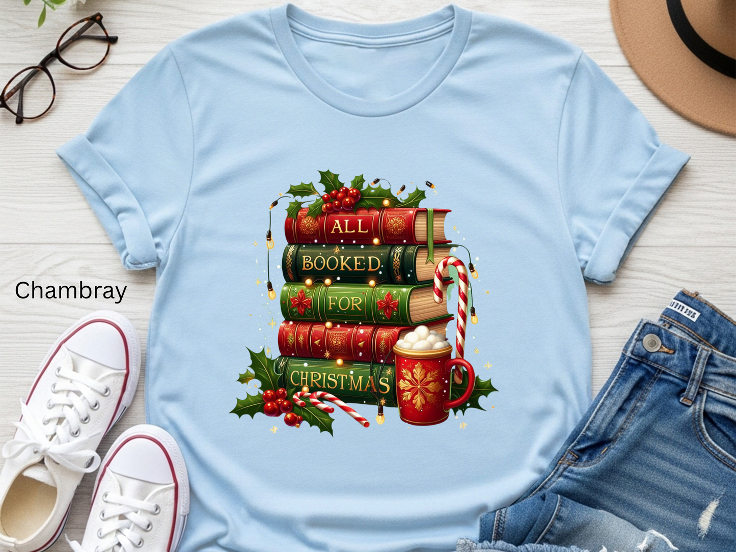 All Booked For Christmas T-shirt