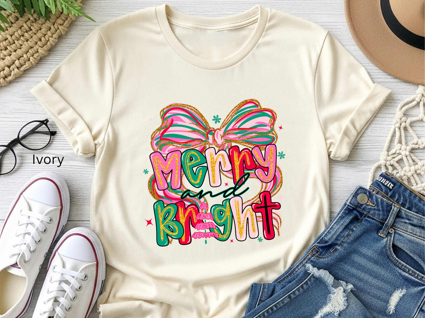 Merry and Bright Christmas T-shirt