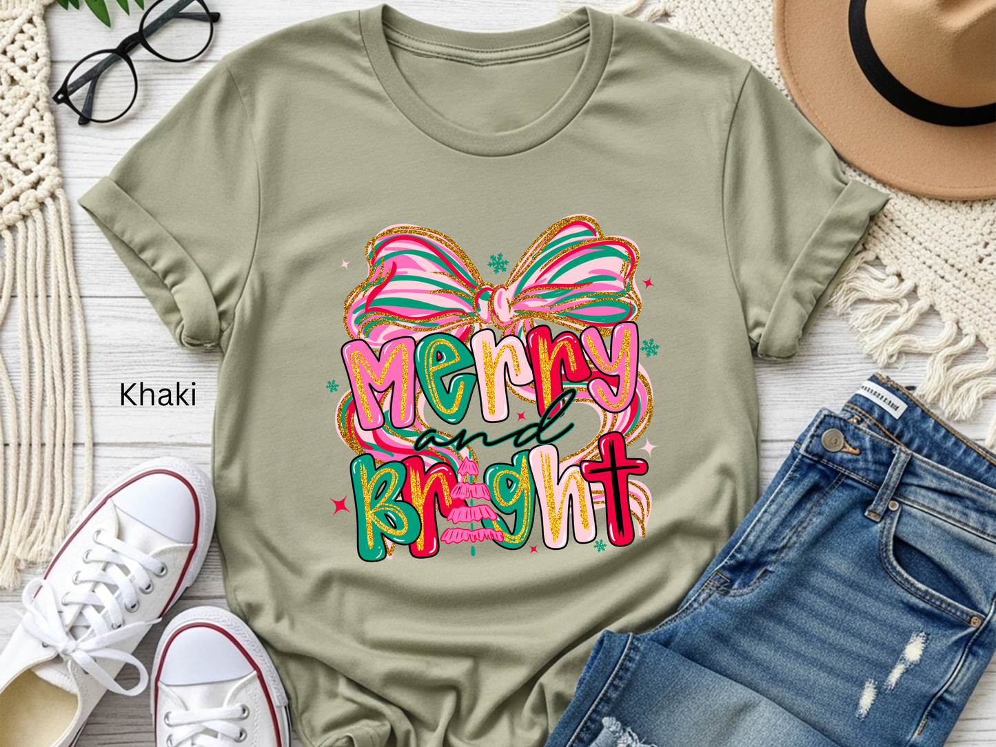 Merry and Bright Christmas T-shirt