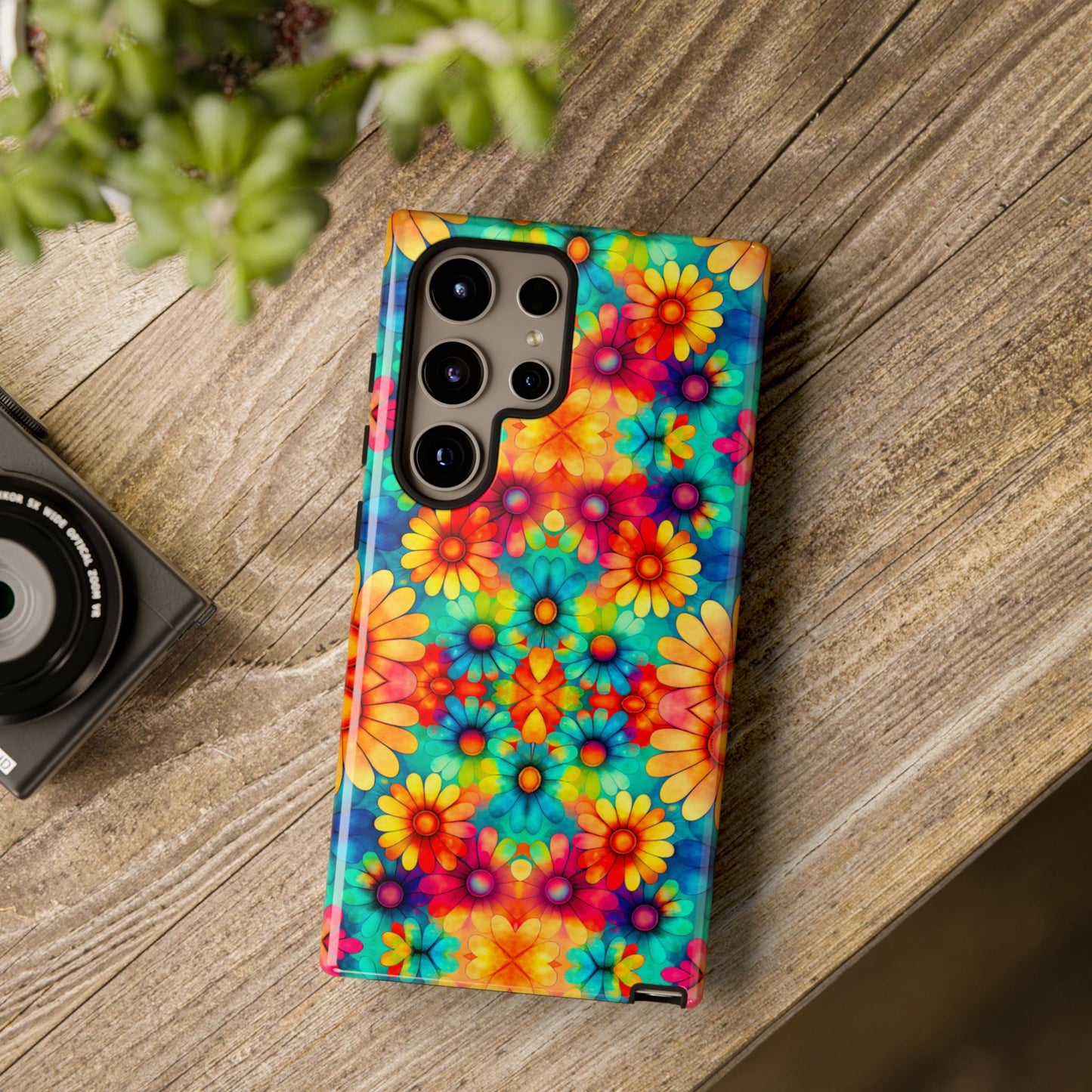 Hippy Daisy iPhone, Google, and Samsun Tough Phone Case